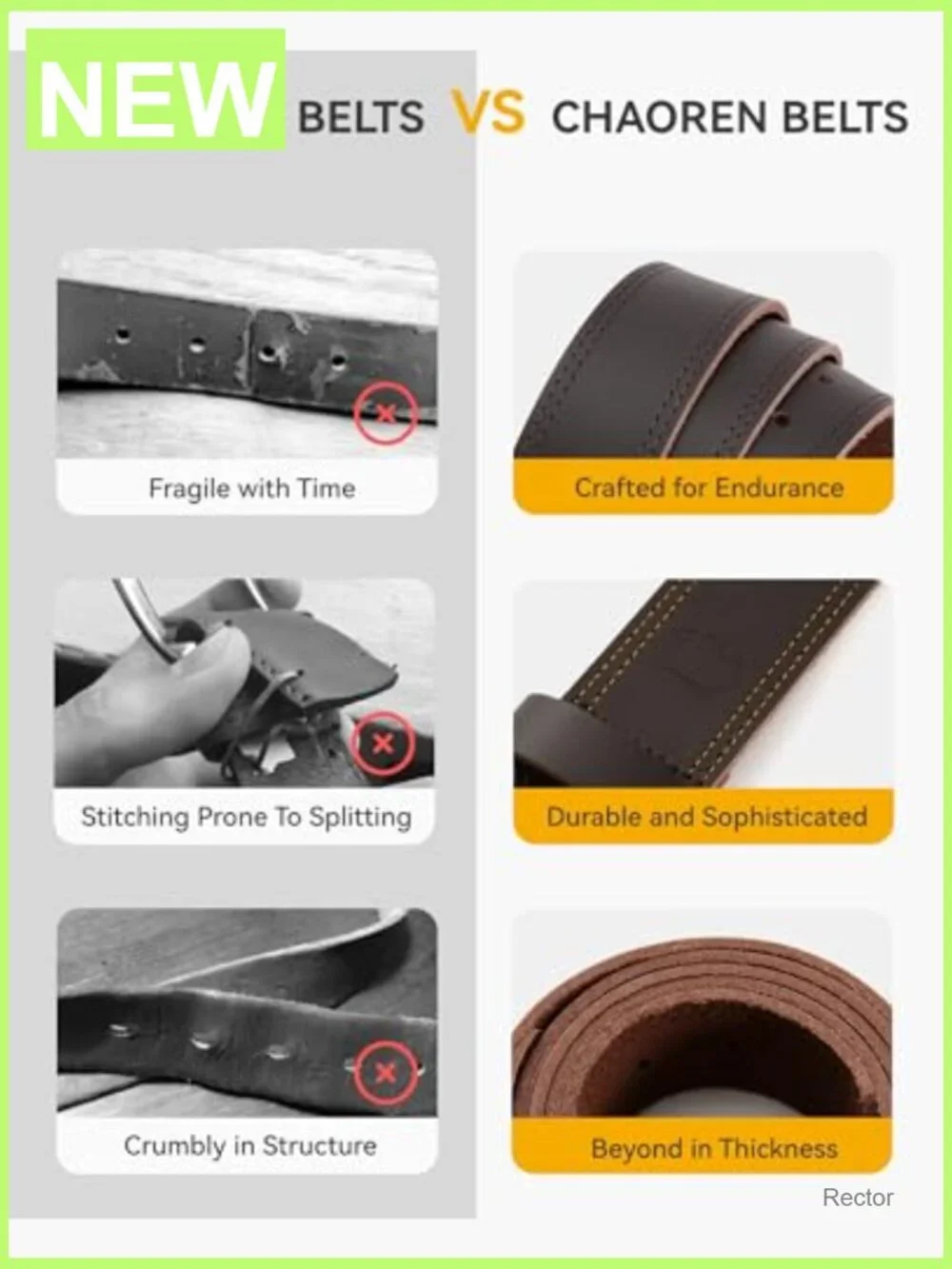 Genuine Leather Belt for Jeans - 1.5